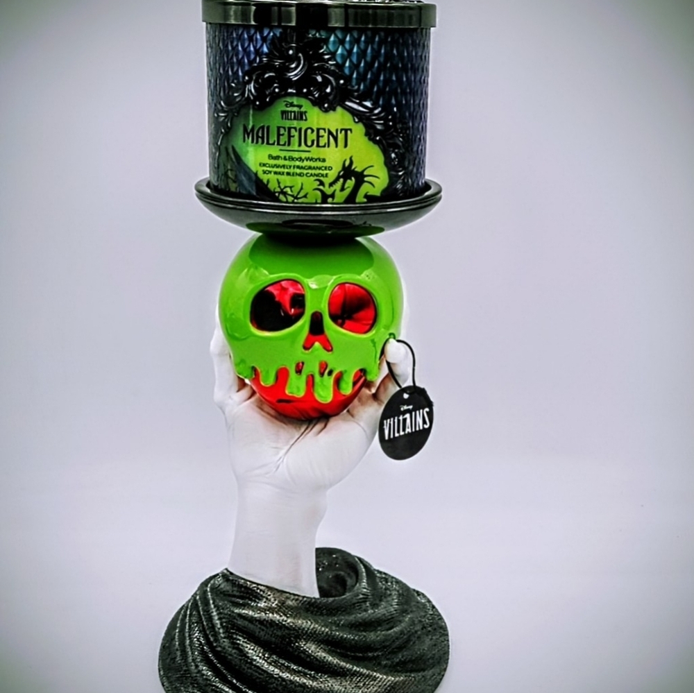 Evil Queen Poison Apple Candle Holder BBW Disney Villains with Maleficent Candle